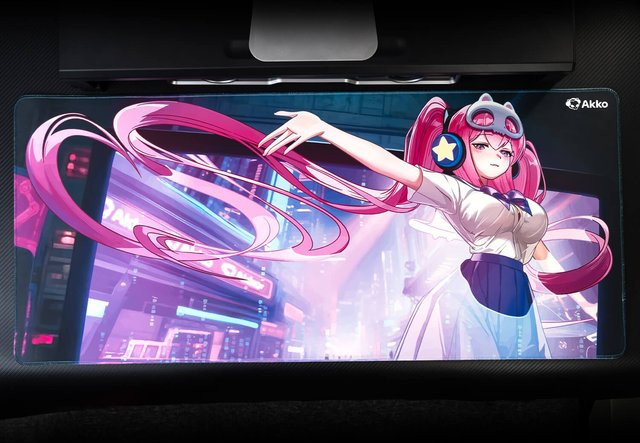 Akko Lulu Liu Mauspad Multicolour, große Schreibtischunterlage aus Gummi mit verstärkten Kanten, B/T: 90 x 40 cm - Bild 1