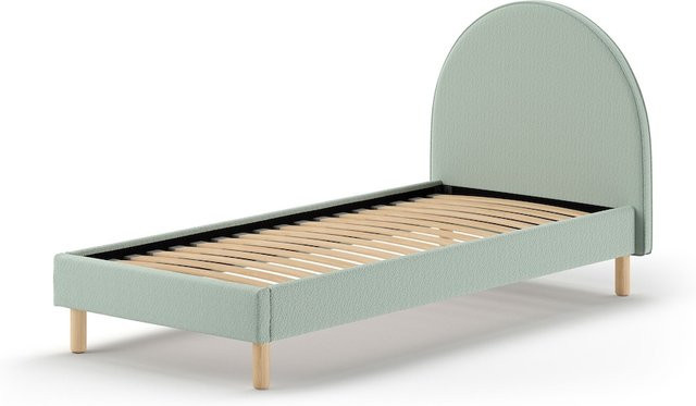 Vipack Polsterbett MOON in Grün mit Bouclé Stoff und Lattenrost, B/T/H: 90 x 200 cm - Bild 1