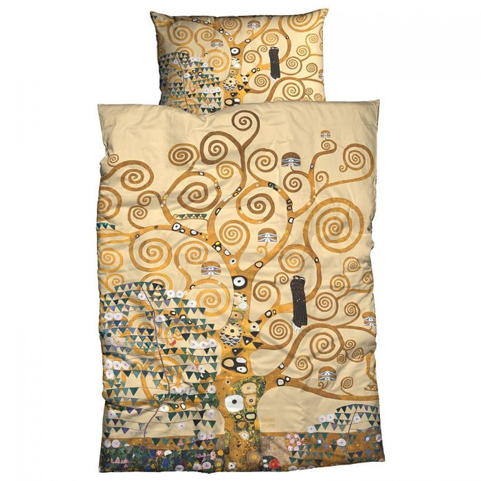 Goebel Lebensbaum Bettwäsche aus Mako-Satin in Beige und Gold, B/H: 135 x 200 cm - Bild 1