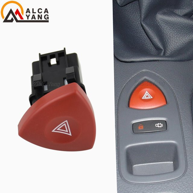 Malcayang Notfall-Warnblinkerschalter in Rot für Renault Laguna und Opel Vivaro Movano 8200442724 - Bild 1