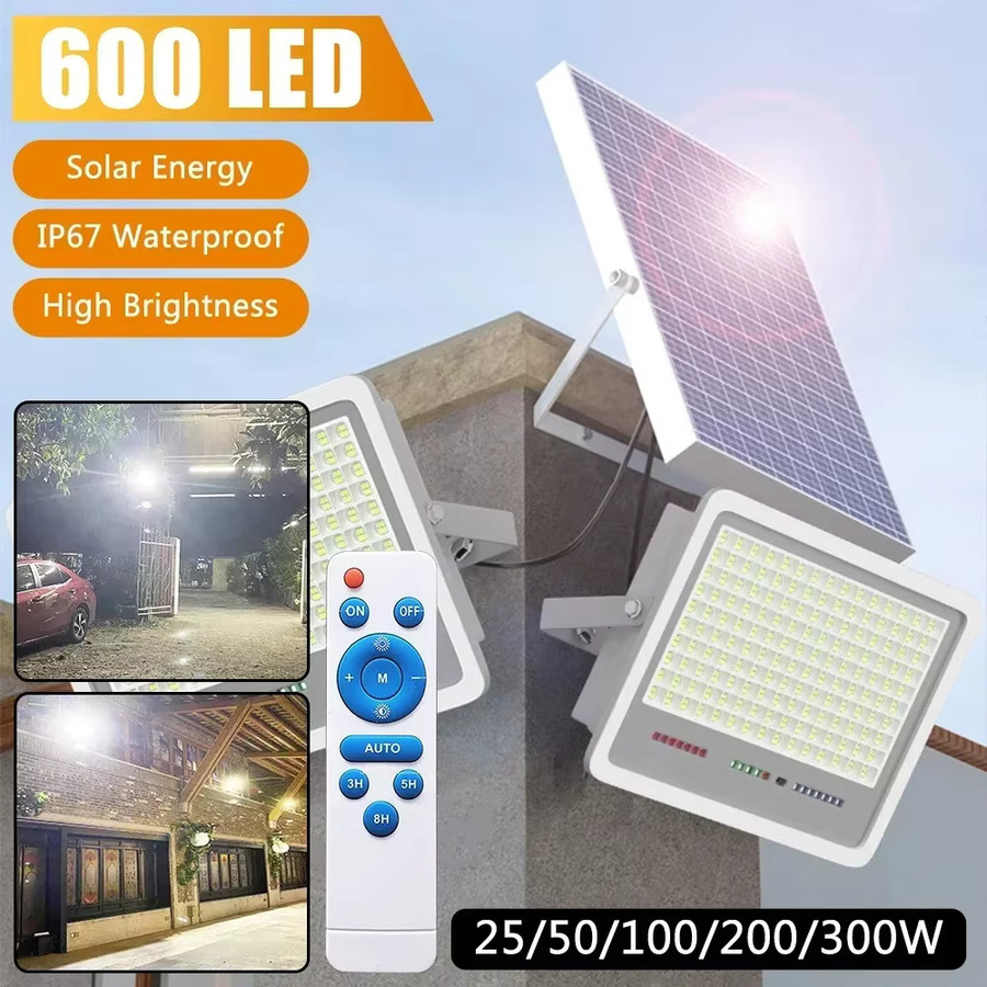 Swiatla Pro 600LED Solarlampe mit Bewegungssensor, weißer Solar-LED-Flutlichtstrahler für den Garten und Außenbereich, wasserdicht - Bild 2