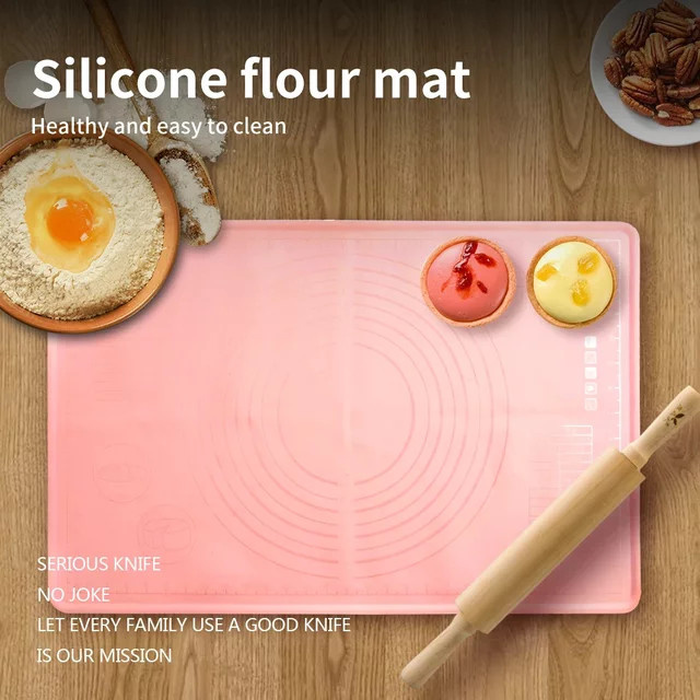 Venlohome Silikon-Knetunterlage in Blau mit Skala, antihaftbeschichtete Teigmatte für die Küche - Bild 1
