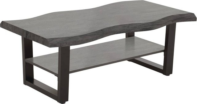 Couchtisch Hela in Grau mit Akaziennachbildung und Wabenplatte, B/H/T: 110 x 42 x 60 cm - Bild 1