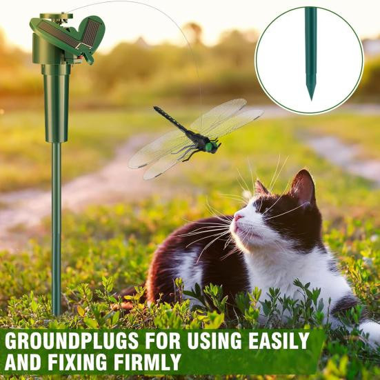 Lumex Solar-Libellen Gartenstecker Set mit beweglichen Flügeln, dekorative fliegende Libellen in Multicolor, 2 Stück - Bild 3