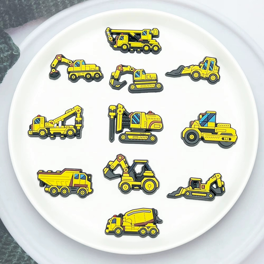 Potdemiel Charms, Baufahrzeug-Serie, PVC, 12 Stück - Bild 4