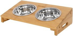 Lionto Napfstation BambusDuo in Braun, B/T/H: 35 x 20 x 10 cm - Bild 1