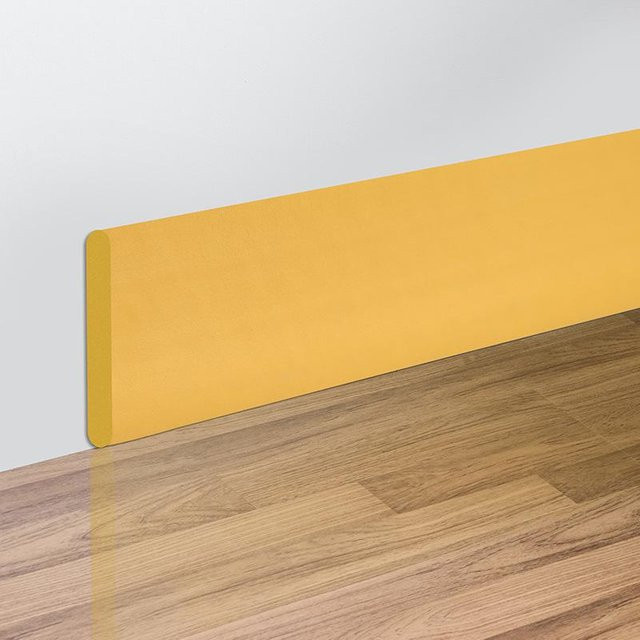 Aloisia 3D-Wandaufkleber als selbstklebende Antikollisions-Sockelleiste, wasserdicht und verdickt, Gelb, 2 m - Bild 1