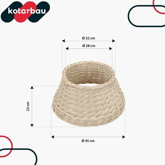 Weihnachtsbaumhülle KOTARBAU® aus Weide und Stroh in Weiß, Durchmesser: 45 cm - Bild 3