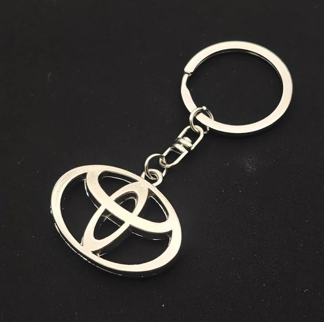 Toyota Schlüsselanhänger Leder, Weiß, Unisex - Bild 1