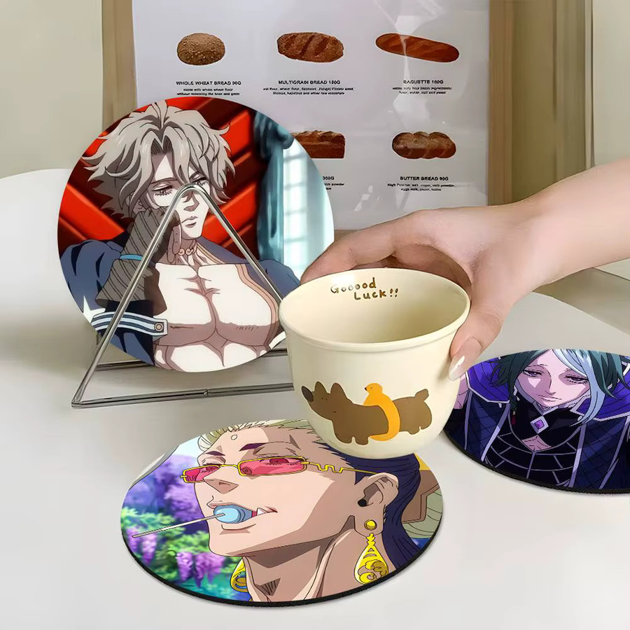 Record Of Ragnarok Anime Holzuntersetzer mit Farbdruck, runder Tassenuntersetzer in Multicolour für dein Zuhause oder den Schreibtisch - Bild 6