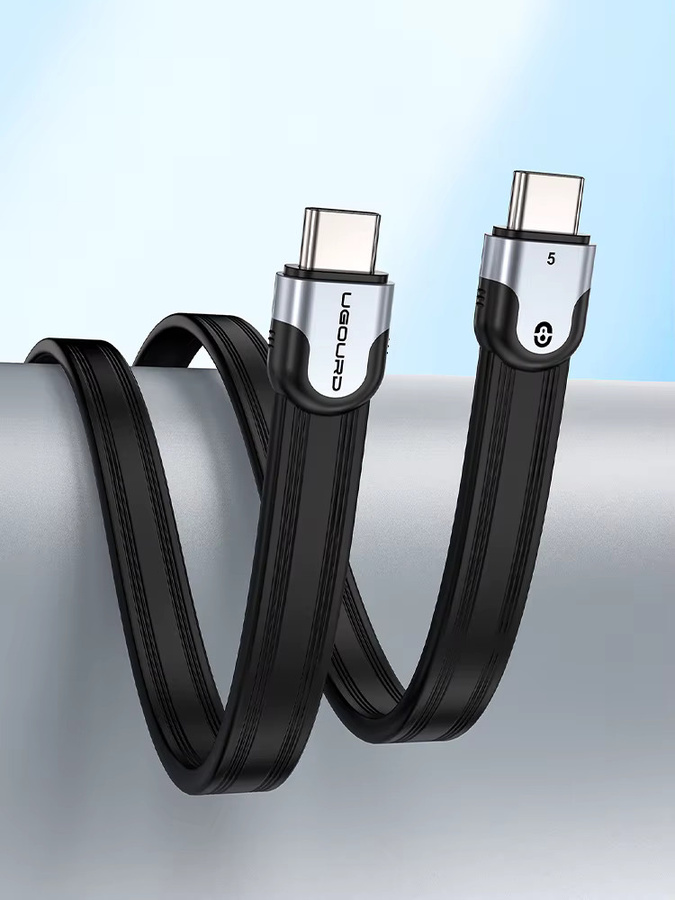 UGOURD Thunderbolt 5 USB-C Datenkabel, 80Gbps Hochgeschwindigkeits-Kabel, Farbe: Schwarz - Bild 7