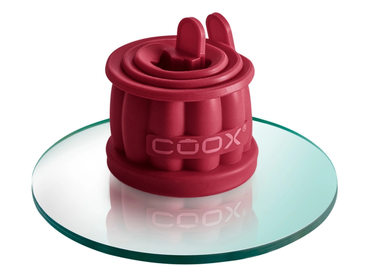 COOX Mini Springform mit Glas-Servierplatte, Dunkelrot, Durchmesser: 12 cm, Höhe: 5 cm - Bild 2