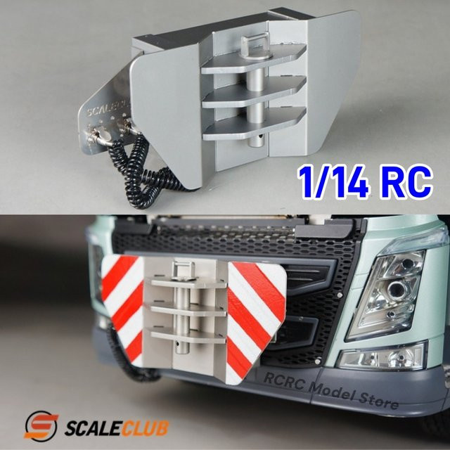 SCALECLUB RC LKW Anhängerkupplung Vorderhaken QTG-VO-1, 1:14, Zubehör, Metall - Bild 1