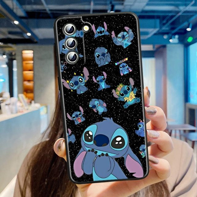 Stitch Cartoon Handyhülle aus schwarzem TPU für Samsung Galaxy S24 S23 S22 S21 S20 FE S10 Plus Ultra Pro Lite 5G - Bild 1