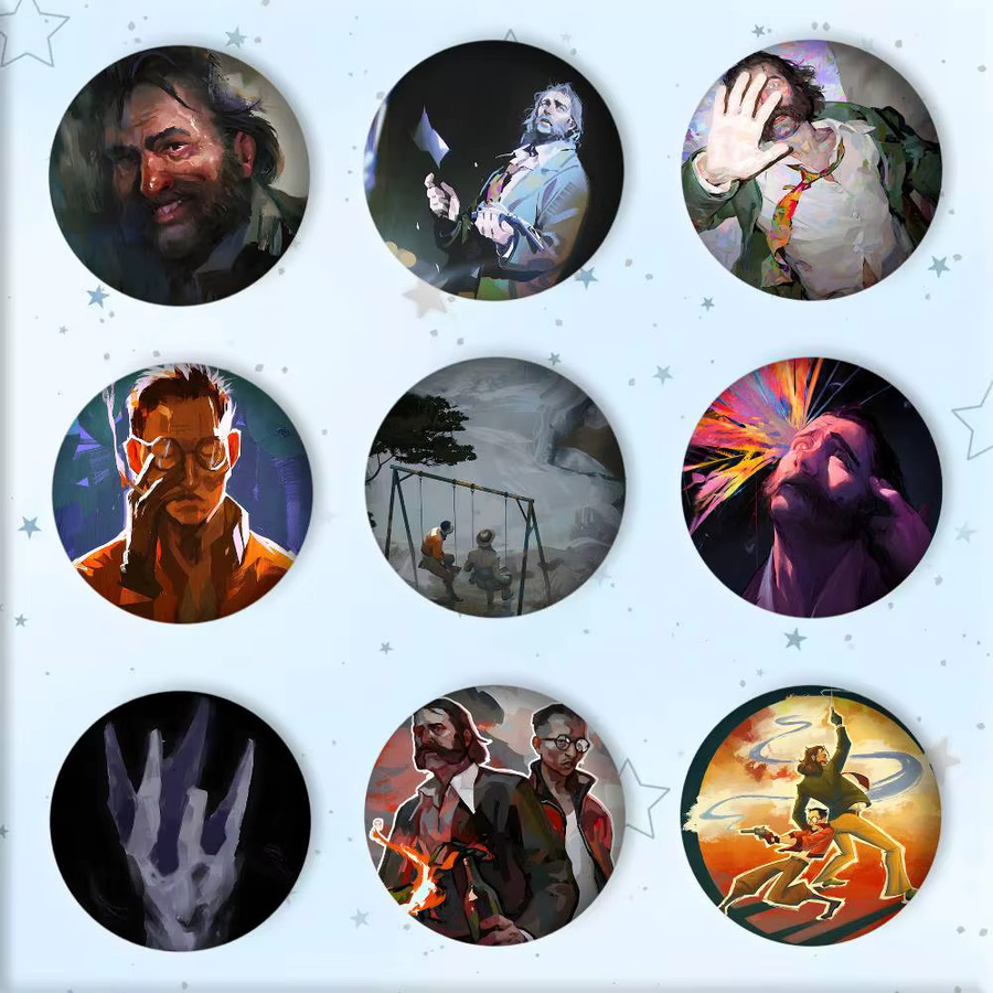 Brosche Disco Elysium Spiel Cartoon Stil, Emaille Pin - Bild 2