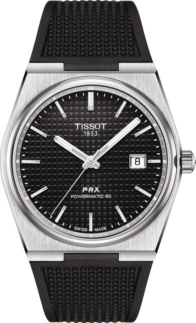Tissot Herrenuhr PRX Powermatic-80, Automatik, Edelstahl, 40 mm, Schwarz, 10 ATM - Bild 1