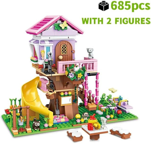 Yiran toy Baumhaus Freundschaftsbaumhaus Villa Burg Bausteine 685 Teile - Bild 1
