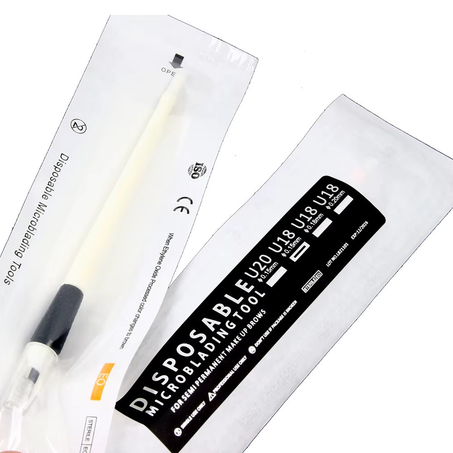 Mona Microblading-Stift U-Form Klinge, 18 Stifte, 0,15/0,18mm, Unisex - Bild 3