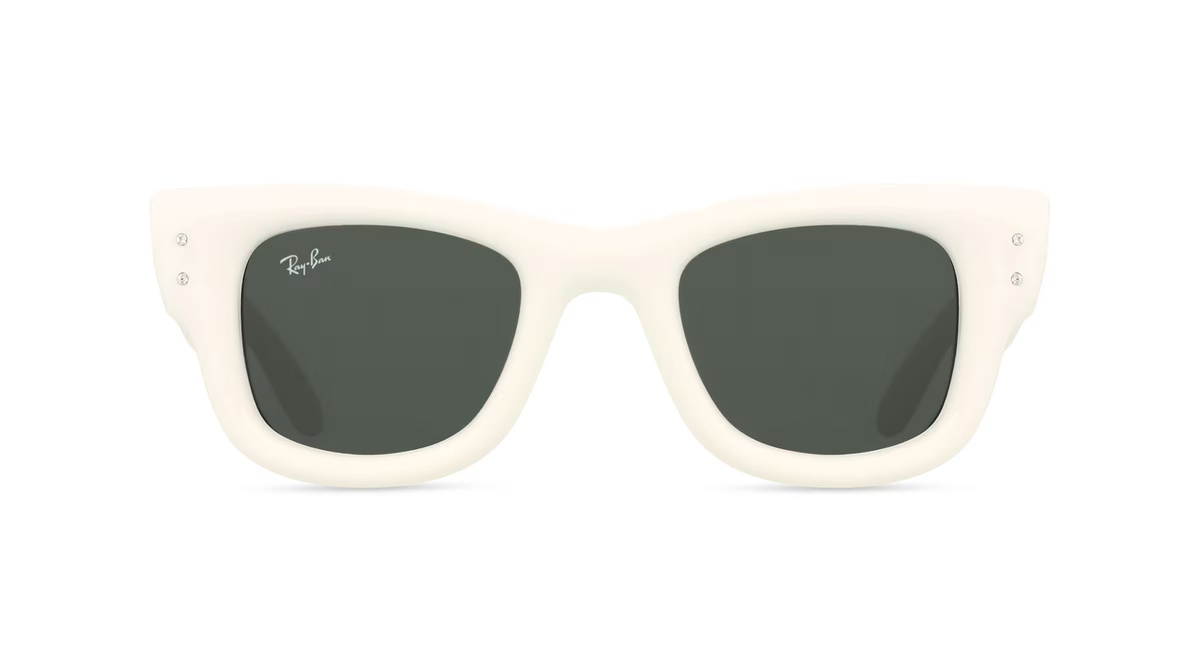 Ray-Ban 0RB4940B Wayfarer Puffer Sonnenbrille, Vollrand, Quadratisch, Kunststoff, Unisex, weiß - Bild 1