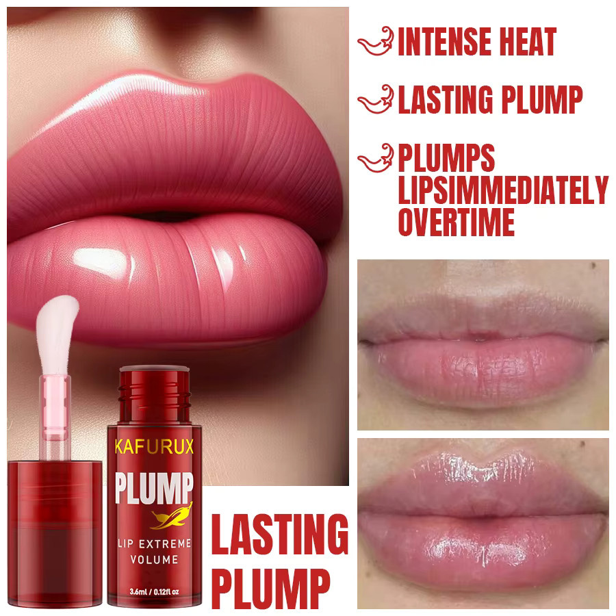 KAFURUX Lip Plump Lippenöl, Crystal Clear, Glänzend, Unisex - Bild 6