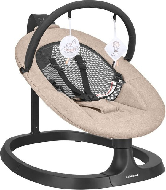 Kikka boo Babywippe Zazu elektrisch mit Musik, Schaukelfunktion und Timer in Beige - Bild 1