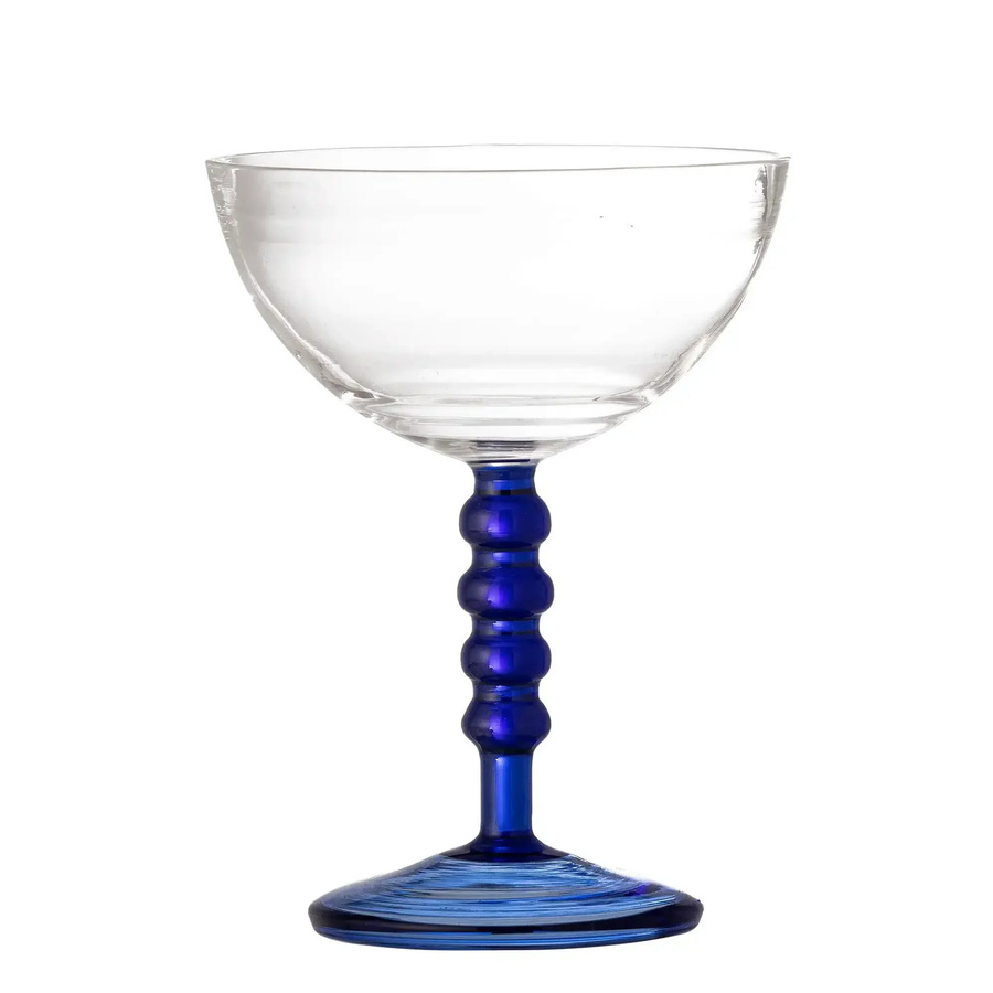 Bloomingville Cocktailglas Noemi aus Glas in Blau - Bild 1