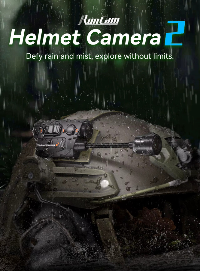 RunCam Helmetcam2 Actionkamera mit Nachtaufnahme und einstellbarer Linse in Schwarz - Bild 3