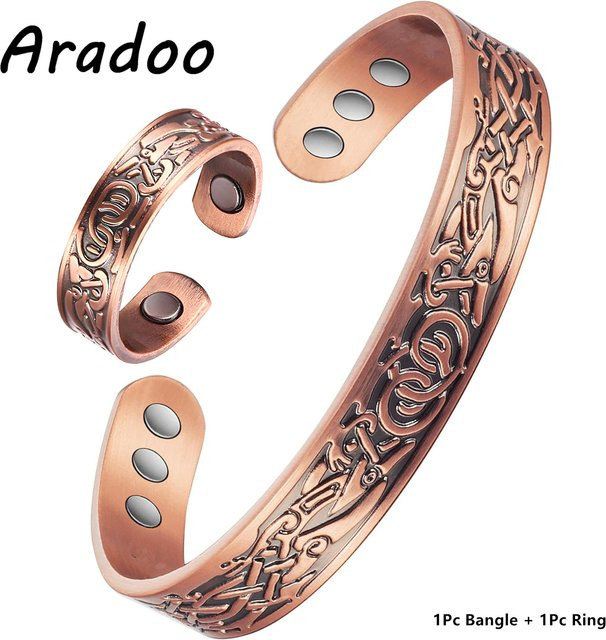 ARADOO Armband, Kupfer, Roségold, magnetischer Armreif - Bild 1