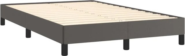 vidaXL Bettgestell gepolstert aus Kunstleder in Grau B/T/H: 120 x 190 x 25 cm - Bild 1