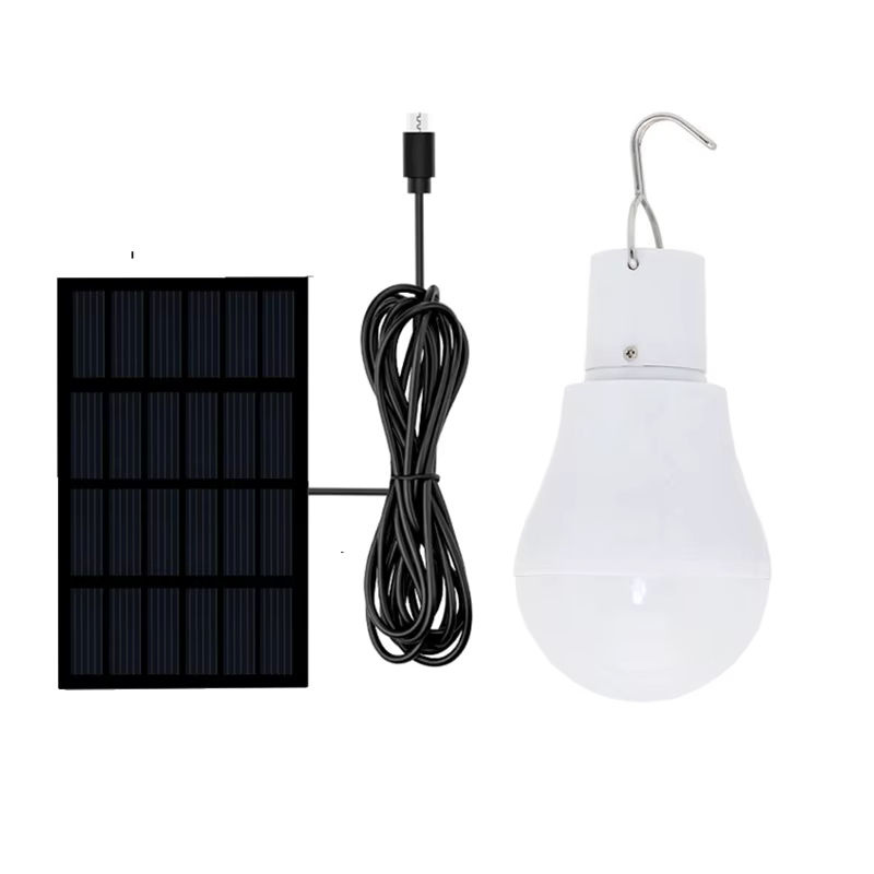 Lyfs Tragbare Solar Camping Lampe mit Haken, Wasserdichte Notfall-Glühbirne in Weiß für Garten, Hof und Angeln - Bild 2