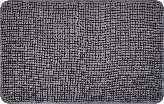 baliv Badematte aus Polyester in Dunkelgrau, rutschfest, B: 50 cm, T: 80 cm - Bild 1