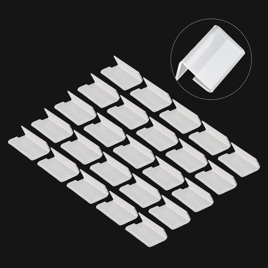 25-teiliges Acryl-Schild-Set in Transparent für Preisschilder und Etiketten, Ausstellungshalter für Ladenregale, B/H: 40 x 20 mm - Bild 3