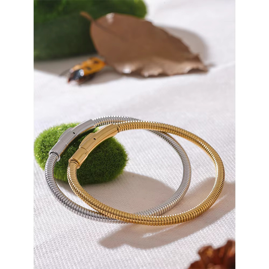 Yhpup Statement-Armband, Edelstahl, Bicolor, Unisex - Bild 2