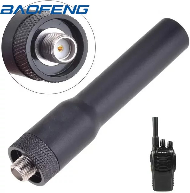 Baofeng Ham SF20 Silikon-Antenne Dualband VHF/UHF 144/430 MHz mit SMA-F-Buchse in Schwarz - Bild 1