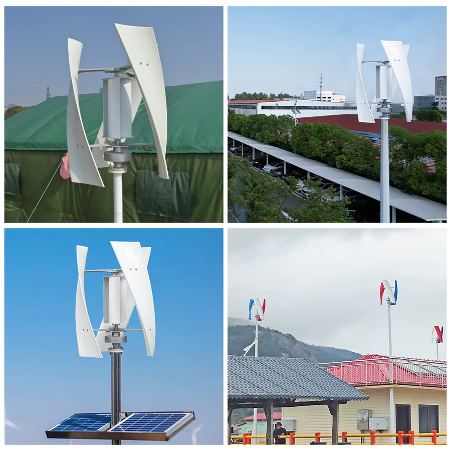 SMARAAD Vertikale Windturbine 3000W für Haushalt in Weiß mit Laderegler (12V/24V/48V/220V) - Bild 3