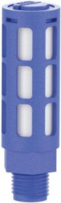 Riegler Kunststoff-Schalldämpfer aus Polyethylen in Blau, G 3/8 - Bild 1