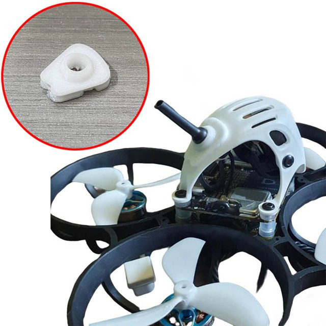 2er-Set DJI O4 Air Unit Lite Antennen-Halterung und Schutzabdeckung für BetaFPV Meteor75 Pro, 3D-gedruckt, Weiß/Transparent - Bild 1