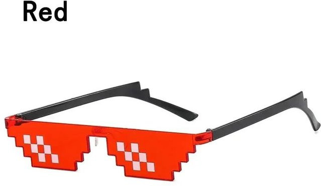 Fable Mosaik-Sonnenbrille, square, Vollrand, Kunststoff, rot, Herren - Bild 1