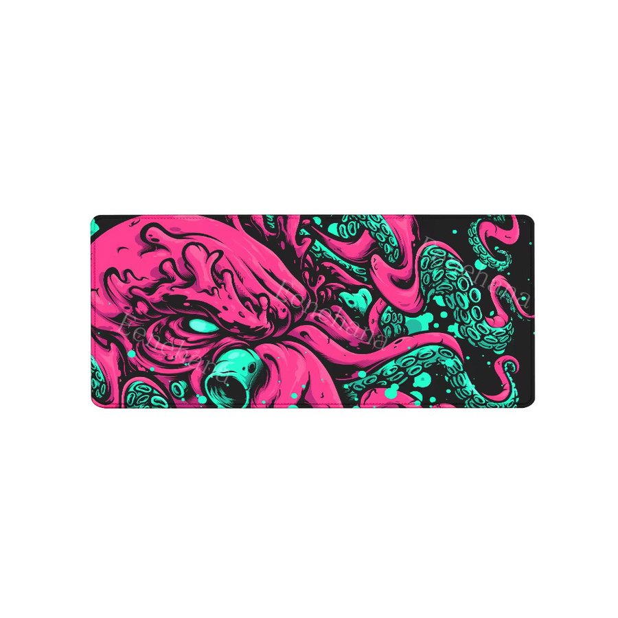 Eenehana Octopus Monster XXL-Mauspad in Multicolour mit HD-Druck und Overlock-Rand - Bild 5
