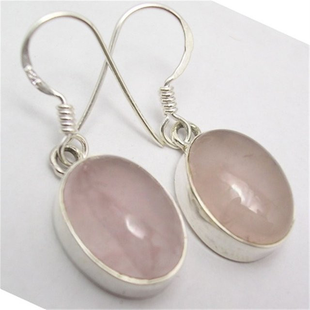 YoYo Ohrringe, Silber, rosa Edelsteine, Damen, Boho - Bild 1