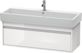 Duravit Waschtischunterschrank Ketho, wandhängend, Weiß Hochglanz, B/T/H: 115 x 44 x 41 cm - Bild 1