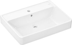 Hansgrohe Waschtisch Xanuia Q aus Keramik in Weiß, Wandhängend, mit Hahnloch und Überlauf, B: 65,0 cm, T: 48,0 cm - Bild 1