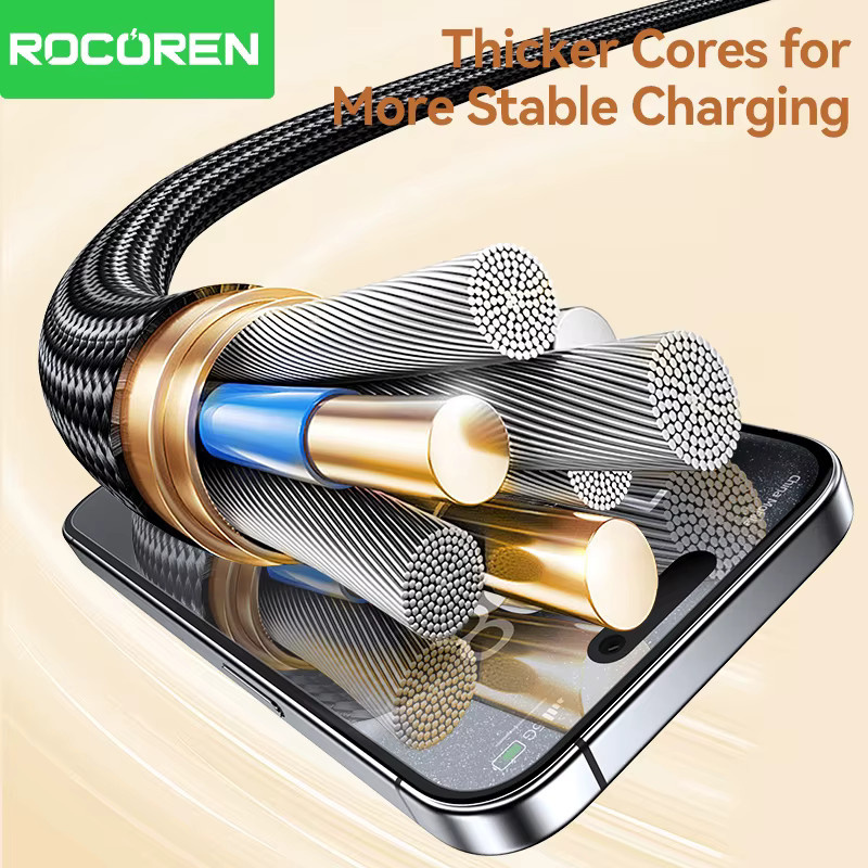 Rocoren USB-C zu USB-C Datenkabel 240 W PD3.1 Schnellladekabel Schwarz - Bild 5
