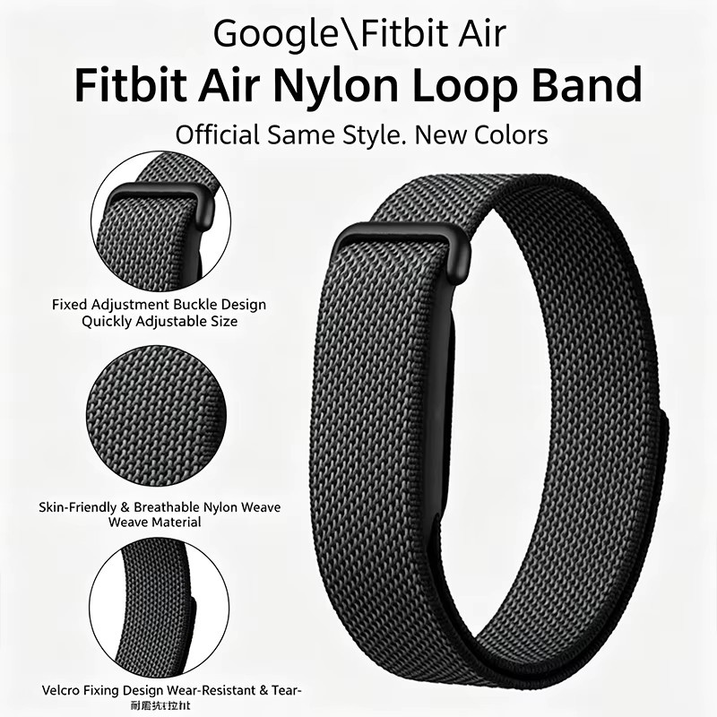Uhrenarmband Nylon, geflochten, Schwarz, Unisex - Bild 2