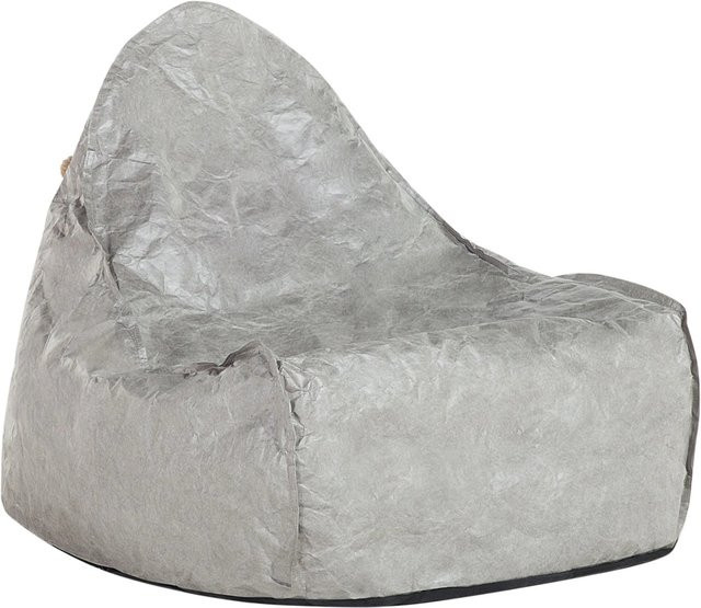 Beliani Sitzsack DROP Hellgrau B: 75 cm, T: 63 cm, H: 73 cm - Bild 1