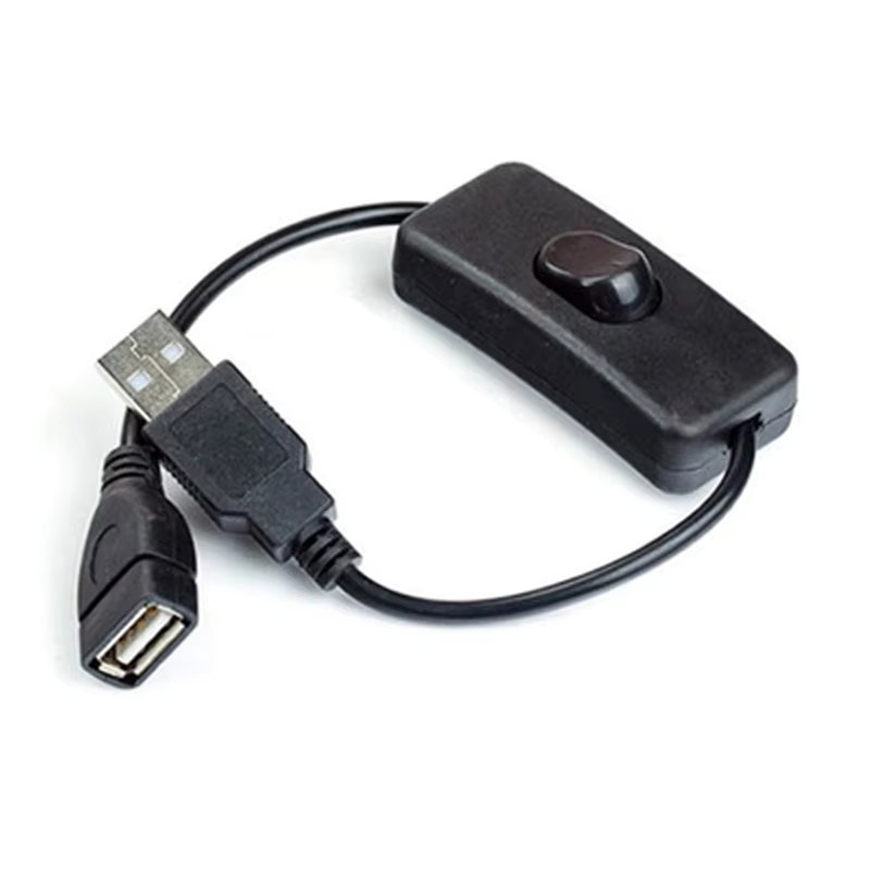Fomscvka USB Verlängerungskabel mit Ein/Aus-Schalter und LED, Kupfermaterial, Schwarz oder Weiß - Bild 2