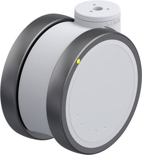 Blickle LKDG-PATH 125K-11-ELS Kunststoff-Doppelrolle in Grau und Silber mit 125 mm Durchmesser und einer Tragfähigkeit von 125 kg - Bild 1