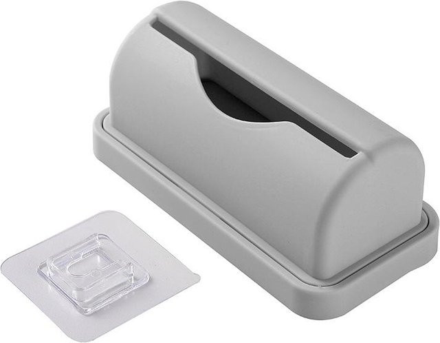 Love Home Garden Wandmontierte Aufbewahrungsbox für Müllbeutel, Ausziehbarer Mülleimer für die Küche in Grau - Bild 1