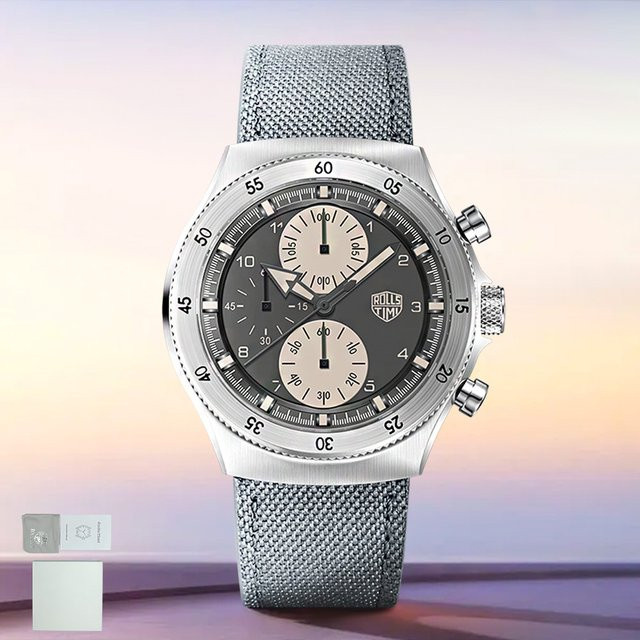 Rollstimi Chronograph, Quarz, Edelstahl, Saphirglas, Herren - Bild 1