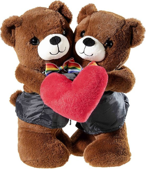 HEUNEC Hochzeitsbärenpaar Bär und Bär, Plüsch, 2-teiliges Set - Bild 1